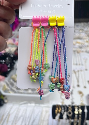 Renkli Boncuklu Bohem Saç Tokaları - Görsel 5