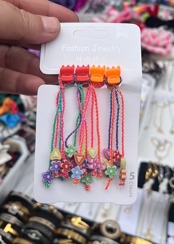 Renkli Boncuklu Bohem Saç Tokaları - Görsel 4