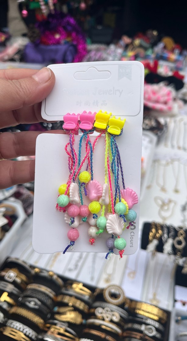 Renkli Boncuklu Bohem Saç Tokaları - Görsel 3