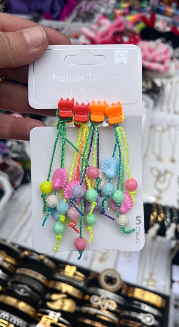 Renkli Boncuklu Bohem Saç Tokaları - Görsel 2