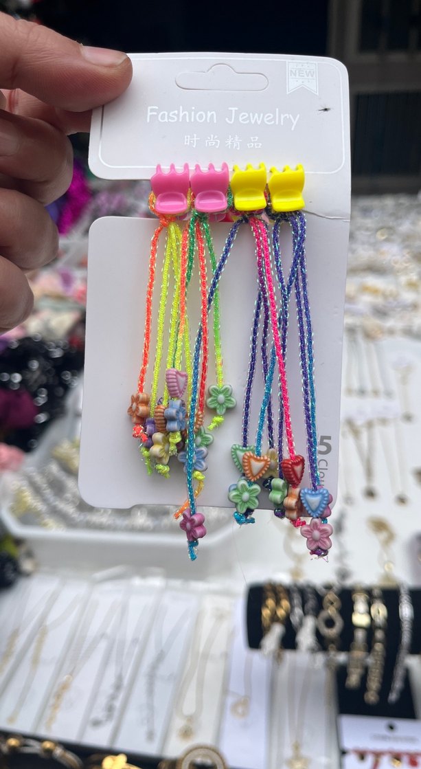 Renkli Boncuklu Bohem Saç Tokaları - Görsel 5