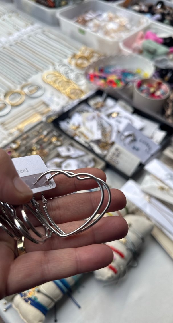 Çelik Kalp Küpe - Görsel 2