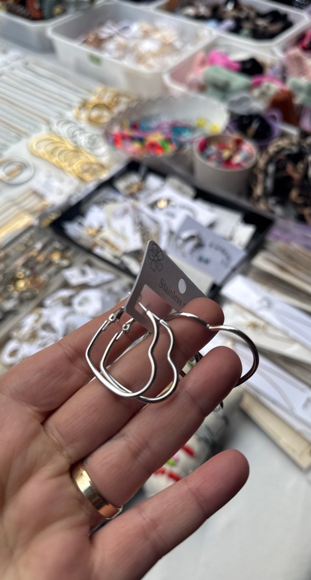 Çelik Kalp Küpe - Görsel 3