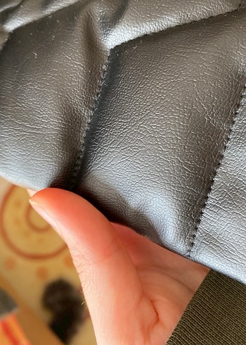 Siyah Deri Fermuarlı Erkek Biker Ceket - Görsel 2