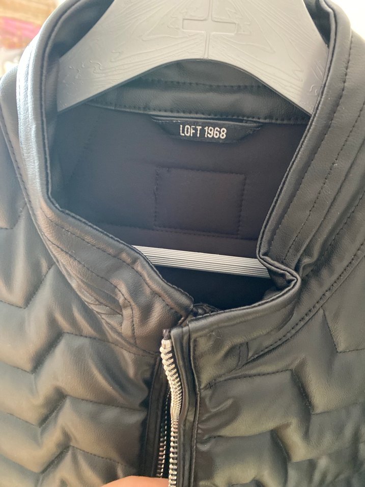 Siyah Deri Fermuarlı Erkek Biker Ceket - Görsel 3