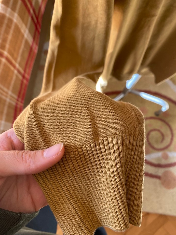 Kahverengi Erkek Boğazlı Triko Kazak - Görsel 2