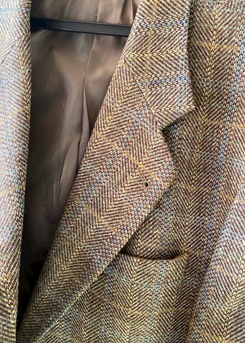 Kahverengi Vintage Erkek Kruvaze Ceket - Görsel 3