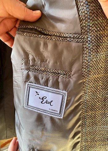 Kahverengi Vintage Erkek Kruvaze Ceket - Görsel 5