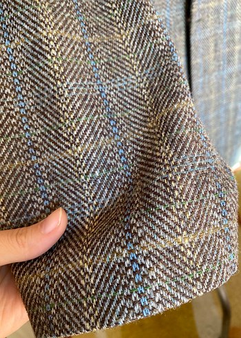 Kahverengi Vintage Erkek Kruvaze Ceket - Görsel 4