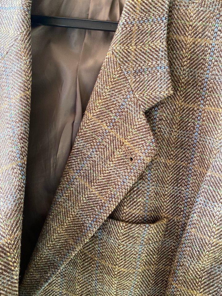 Kahverengi Vintage Erkek Kruvaze Ceket - Görsel 3