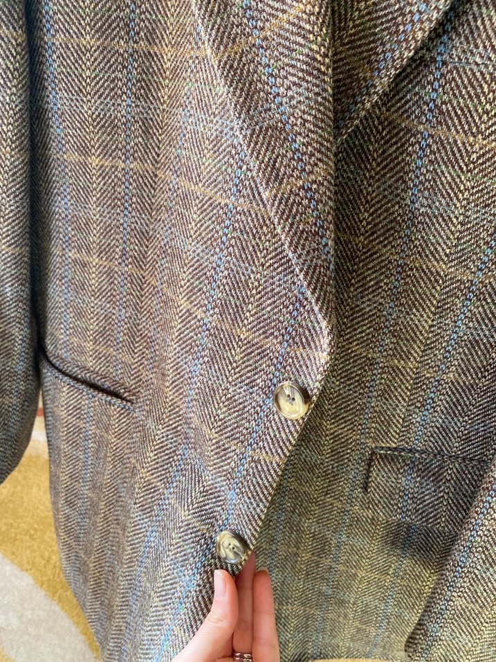 Kahverengi Vintage Erkek Kruvaze Ceket - Görsel 2