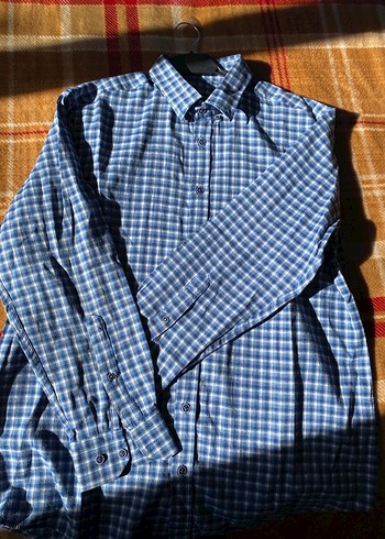 Erkek Gri Kareli Uzun Kollu Gömlek - Görsel 4