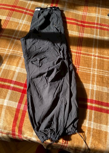 Siyah Rahat Kesim Erkek Kargo Pantolon - Görsel 3