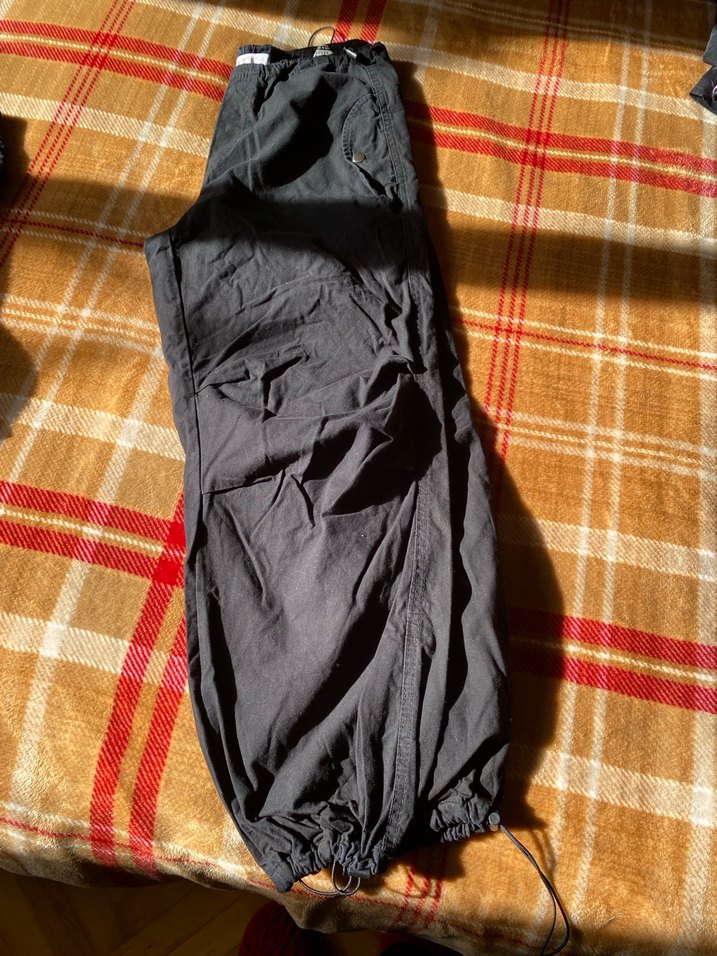 Siyah Rahat Kesim Erkek Kargo Pantolon - Görsel 3