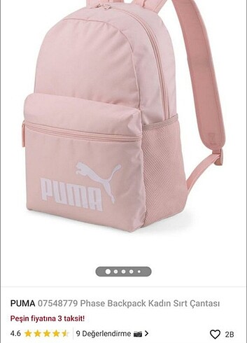 Puma pembe sırt cantasj 