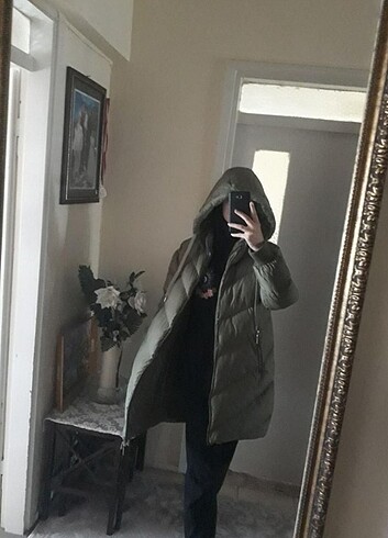 m Beden yeşil Renk Kadın oversize mont