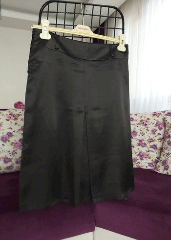 Siyah Piliseli Midi Hamile Eteği - Görsel 2