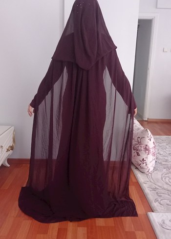 38 Beden Bordo uzun Elbise abiye