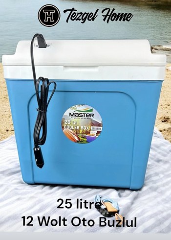 25 Litre Renkli Oto Buzluk 12 Volt
