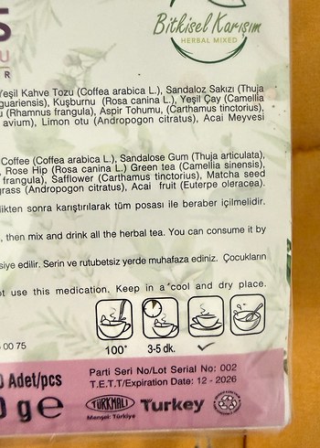  Feridun Kunak Detoxs Karışık Bitki Tozu 30'lu