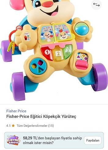 Fisher price yurume arkadadi