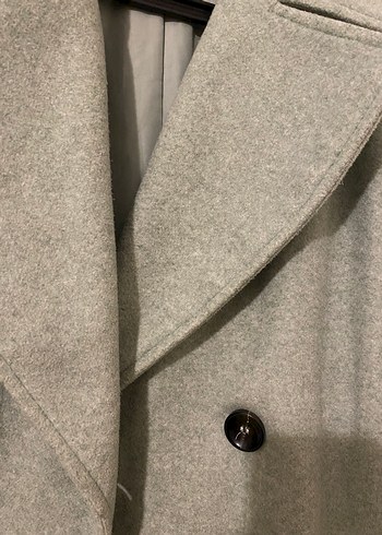 Zara Çift Düğmeli Uzun Yeşil Kaban - Görsel 6