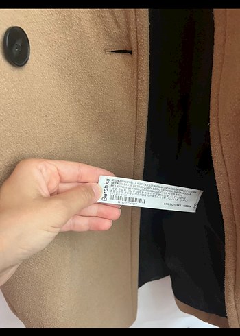 Kuşaklı Bej Kadın Kaban - Görsel 5