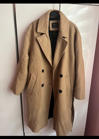 Kuşaklı Bej Kadın Kaban - Görsel 3