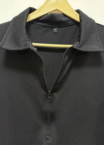 Fermuarlı Siyah Uzun Kollu Kadın Bluz - Görsel 3