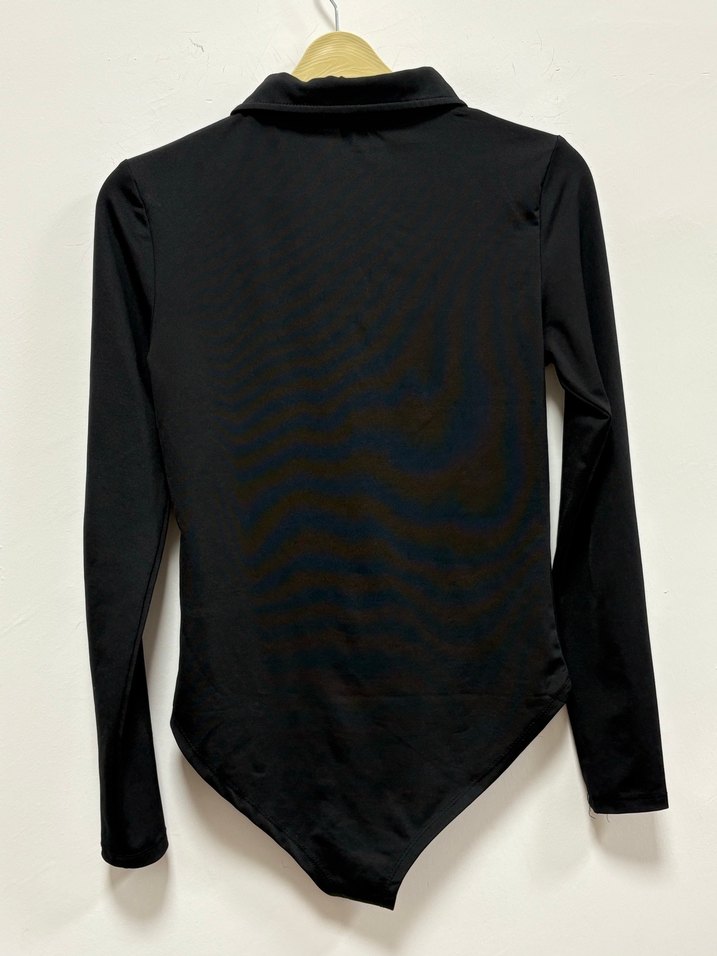 Fermuarlı Siyah Uzun Kollu Kadın Bluz - Görsel 2