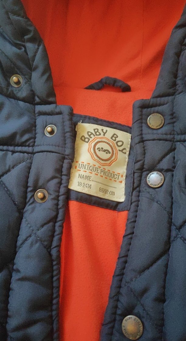 Erkek Bebek Mavi Kapüşonlu kar  Tulum - Görsel 4