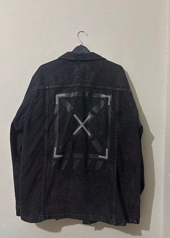 Siyah Oversize Düğmeli Denim Ceket - Görsel 2