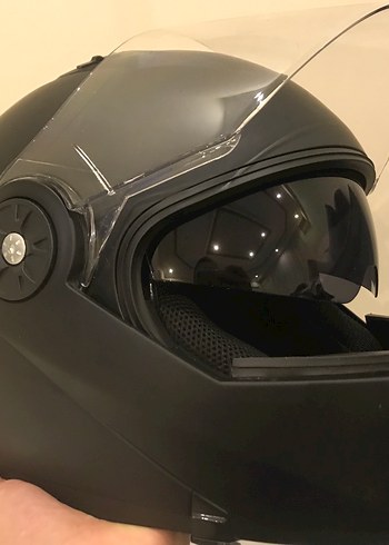 Güneş vizörlü çene açılır Motosiklet Kaskı - Görsel 3