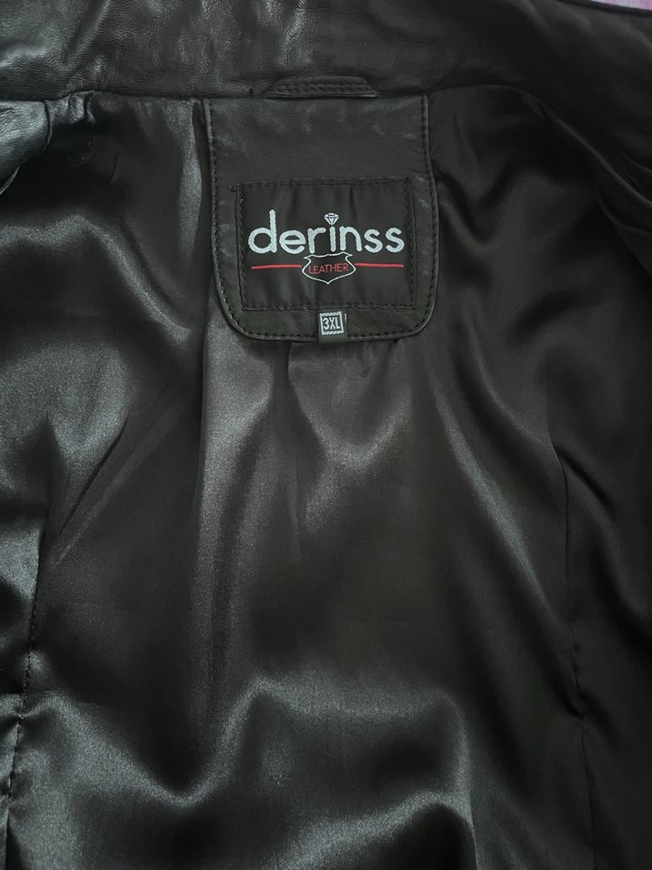 Kadın Siyah Deri Biker Ceket - Görsel 5