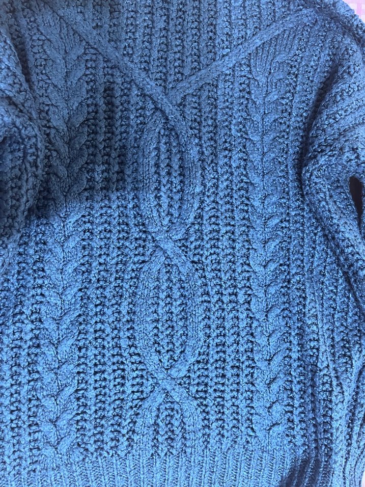 Kadın Lacivert Balıkçı Yaka Örgü Kazak - Görsel 2