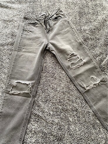 Yırtık mom jean - Görsel 4
