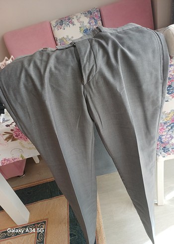 Gri kumaş   Pantolon erkek - Görsel 2