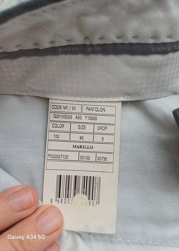 Gri kumaş   Pantolon erkek - Görsel 3