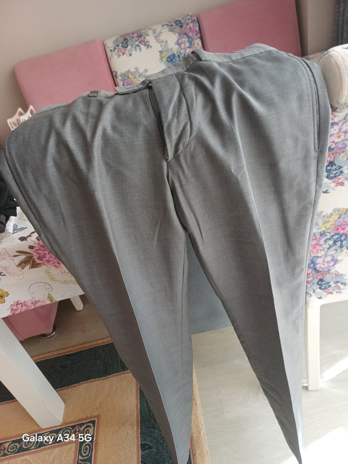 Gri kumaş   Pantolon erkek - Görsel 2