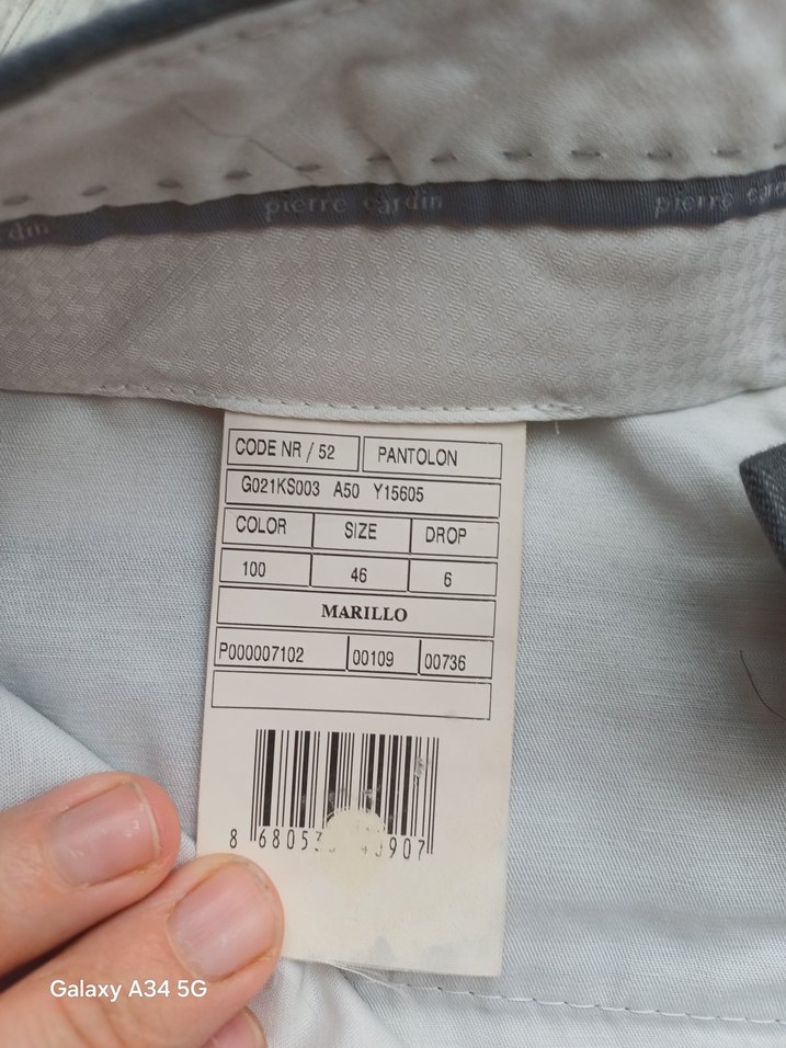 Gri kumaş   Pantolon erkek - Görsel 3