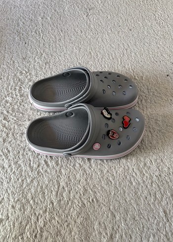 40 Beden gri Renk Crocs Crocband Clog Terlik - Silver