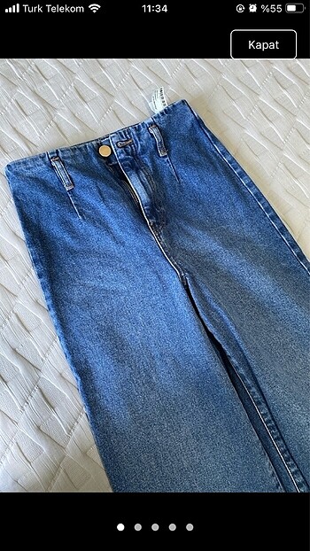 s Beden mavi Renk Zara wide leg jean