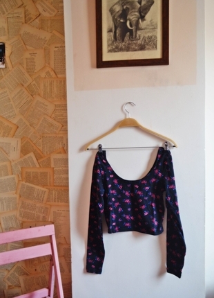 s Beden çeşitli Renk Desenli Mini Üst