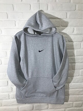 Nike Gri Kapüşonlu Sweatshirt