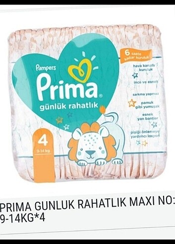 Prima günluk rahatlik 4 numara