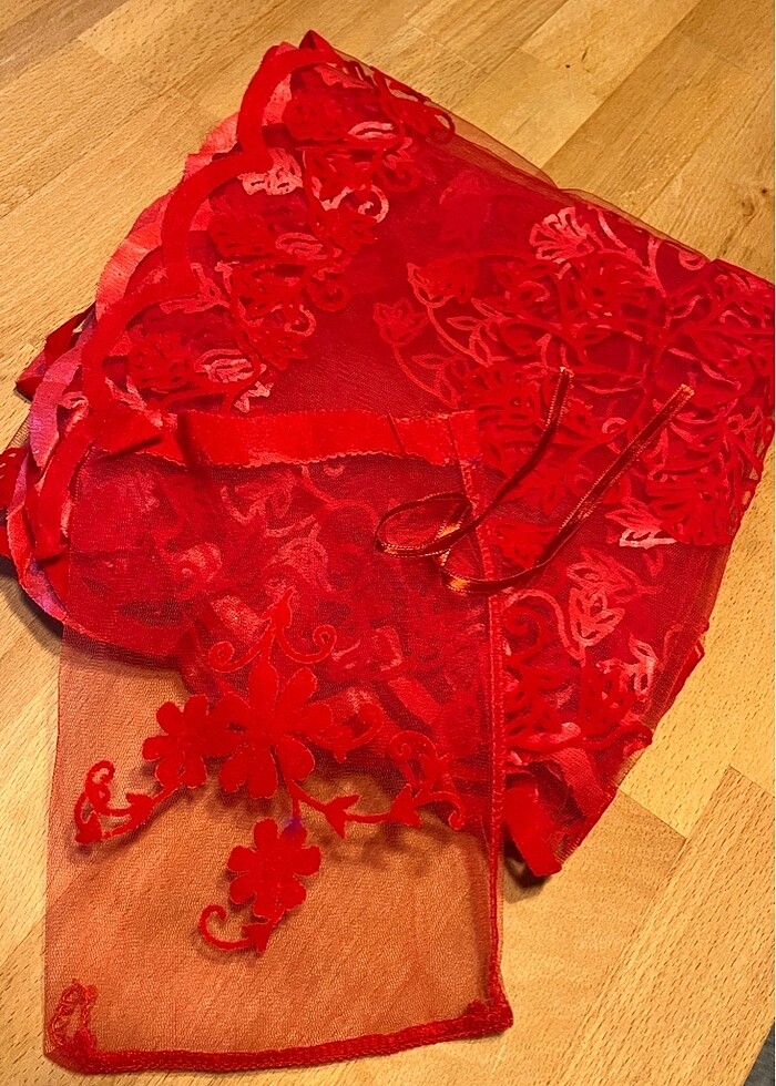 Gelin damat örtüsü duvağı - Görsel 4