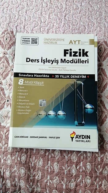 Aydın yayınları ders işleyiş modülleri Ayt fizik. 