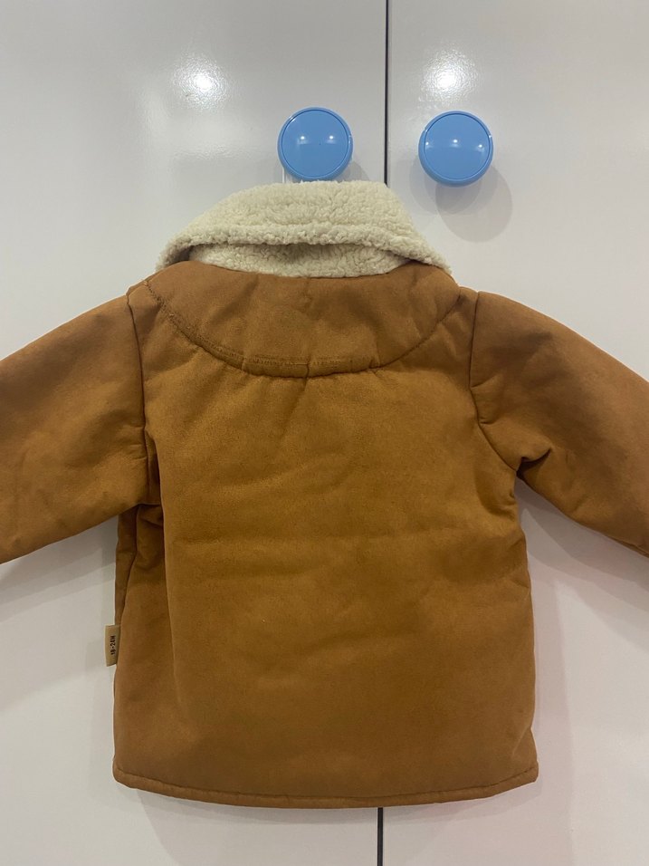Kahverengi Erkek Çocuk Kürklü Ceket - Görsel 3