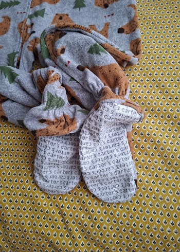 Uzun Kollu Fermuarlı Bebek Tulum - Görsel 4