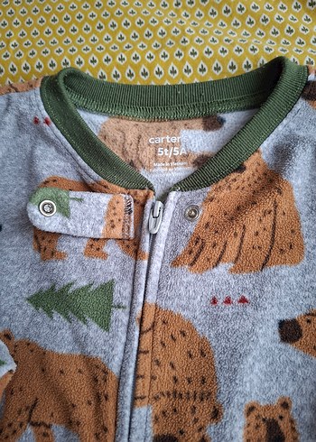 Uzun Kollu Fermuarlı Bebek Tulum - Görsel 2